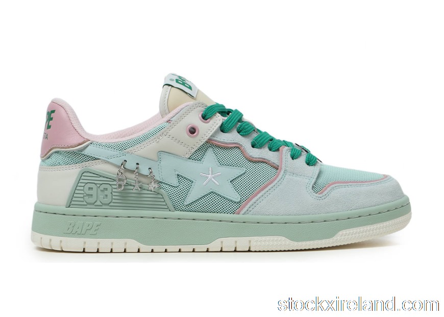 IE A Bathing Ape Bape SK8 Sta BAPY Minty Green (W)