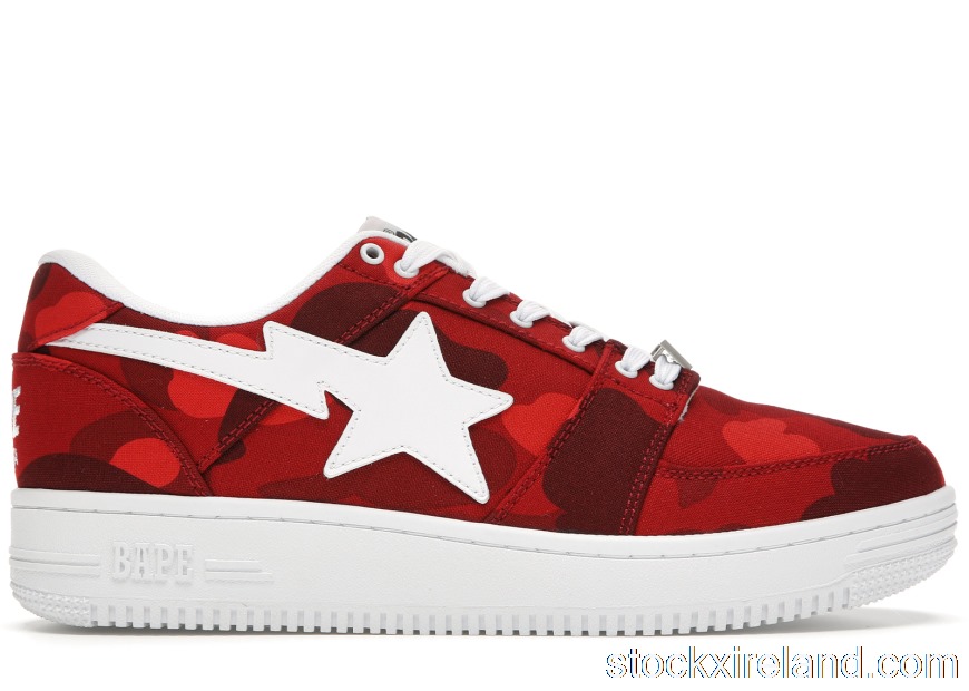 IE A Bathing Ape Bape Sta Low Camo Red
