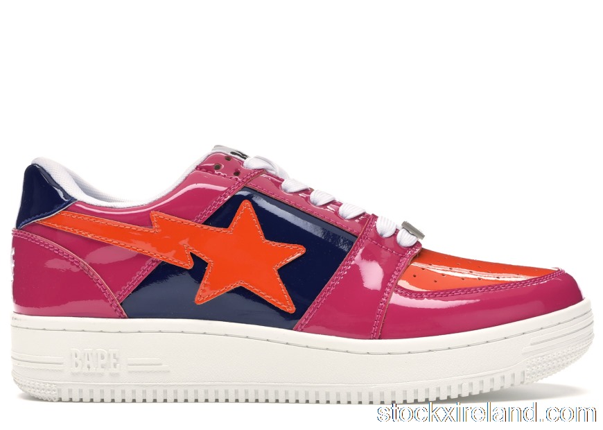 IE A Bathing Ape Bape Sta Low Color Block Pink Orange Navy