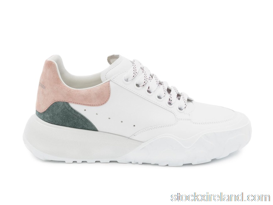 IE Alexander McQueen Court Trainer White Taffy Blue Shell Pink (W) 633914WIA9C9914