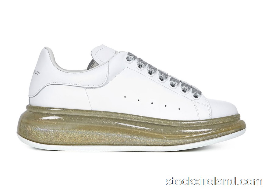 IE Alexander McQueen Court Trainers Gold Translucent 634151WHWKV9596