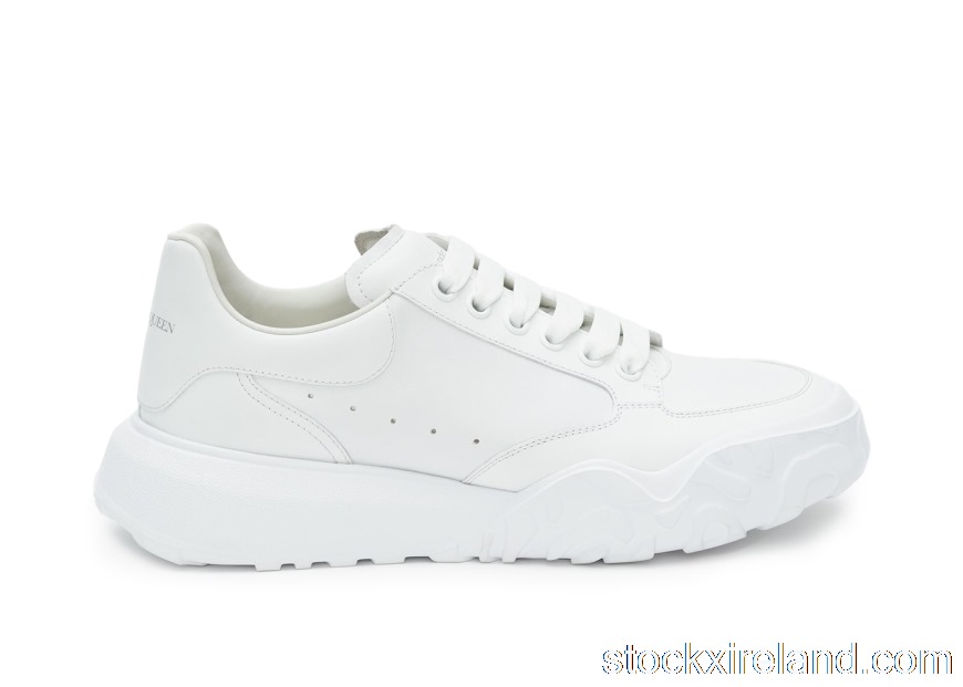 IE Alexander McQueen Court Trainers White Leather 634619WIA989000