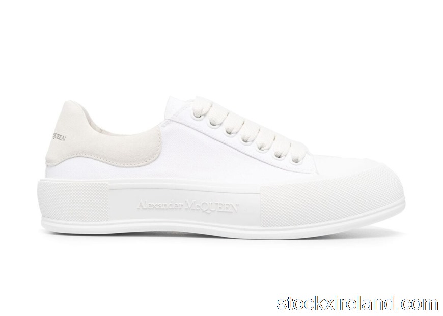 IE Alexander McQueen Deck Skate Plimsoll Lace-Up White (W) 654593W4MV79000