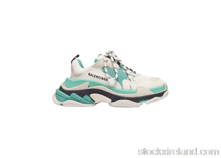 IE Balencaiga Triple S White Grey Turquoise (W) 524039W09OH3005