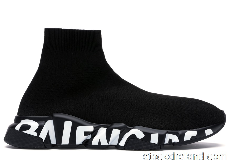 IE Balenciaga Speed Graffiti Trainers Black 605972W05GE1006/645334W2DB71006