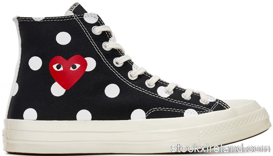 IE Converse Chuck Taylor All-Star 70 Hi Comme des Garcons PLAY Polka Dot Black 157250C