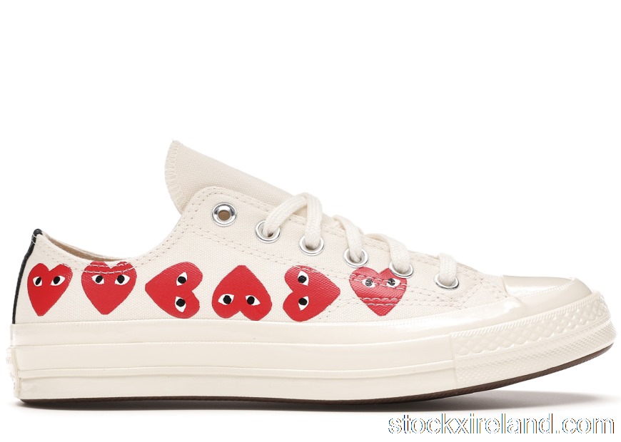 IE Converse Chuck Taylor All-Star 70 Ox Comme des Garcons Play Multi-Heart White 162975C