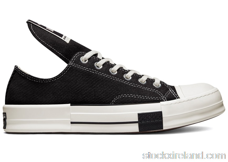 IE Converse DRKSTR Chuck Taylor All-Star 70 Ox Rick Owens DRKSHDW Black 172347C