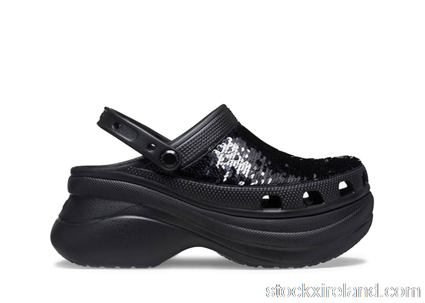 IE Crocs Classic Bae Clog Sequin Black