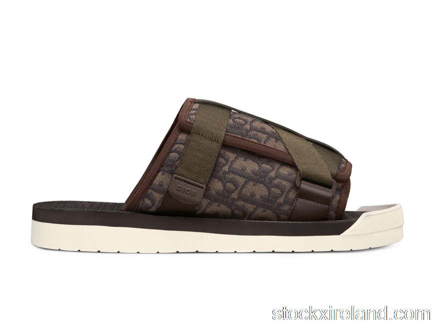 IE Dior Alpha Sandal Ebony Dior Oblique Jacquard 3SA081YXV_H767