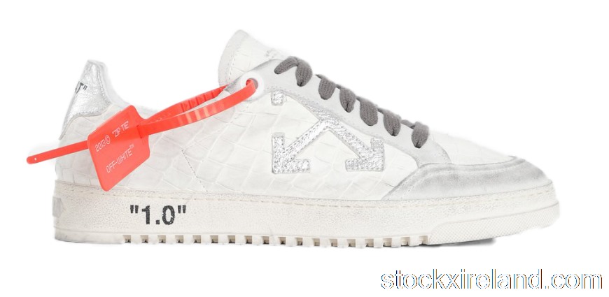 IE OFF-WHITE 2.0 Low Silver Crocodile FW19 OMIA042F19D680370191