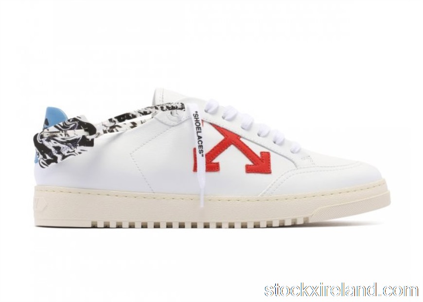 IE OFF-WHITE 2.0 Low Top White Red Arrow SS21 OMIA042R21LEA0020125