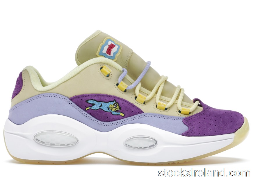 IE Reebok Question Low BBC Ice Cream Running Dog Yellow Purple G55351