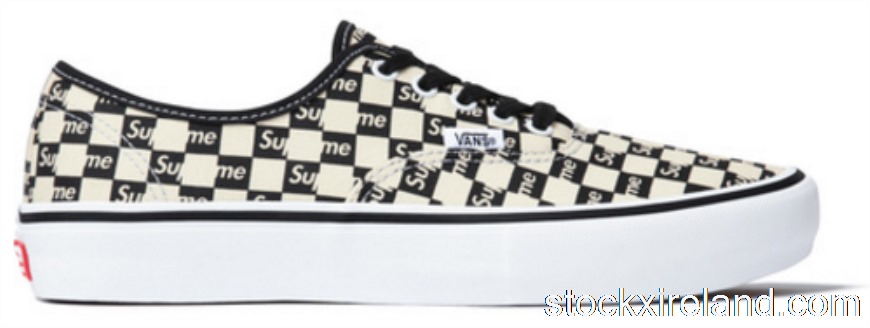 IE Vans Authentic Supreme Black Checker Logo VN000Q0DJLW