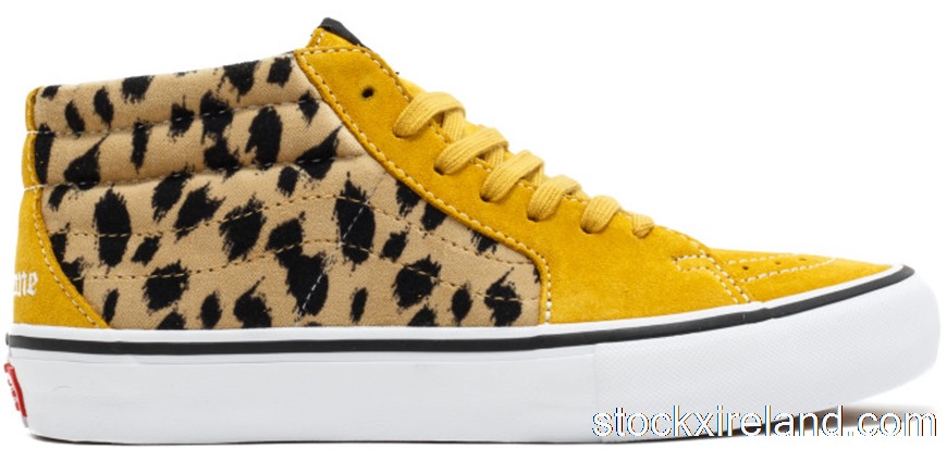 IE Vans Sk8-Mid Supreme Velvet Leopard Gold VN0A347UOPI