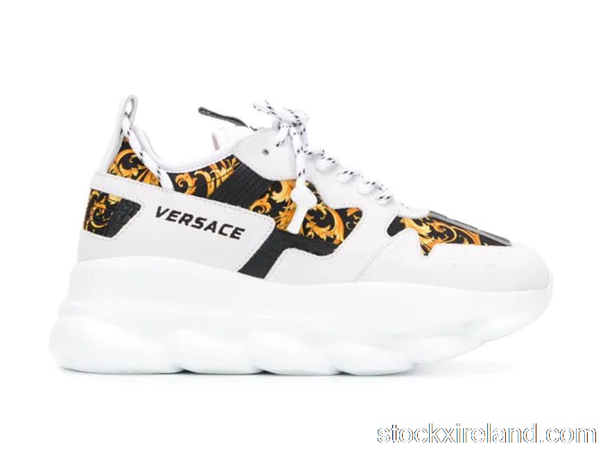 IE Versace Chain Reaction 2 Barocco Print White Black Yellow (W) DST030G-DT21_DBN9