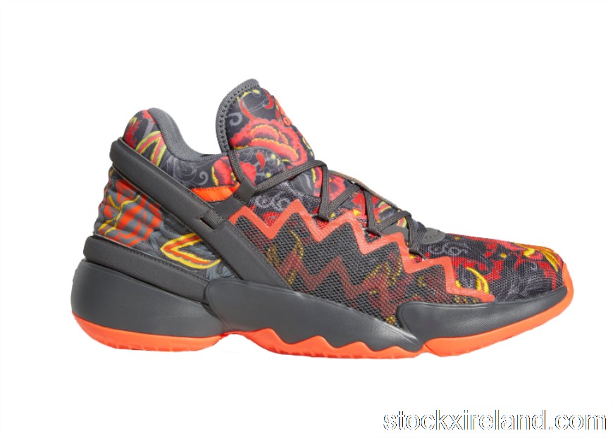 IE adidas D.O.N. Issue #2 Floral Grey Solar Red FX7432