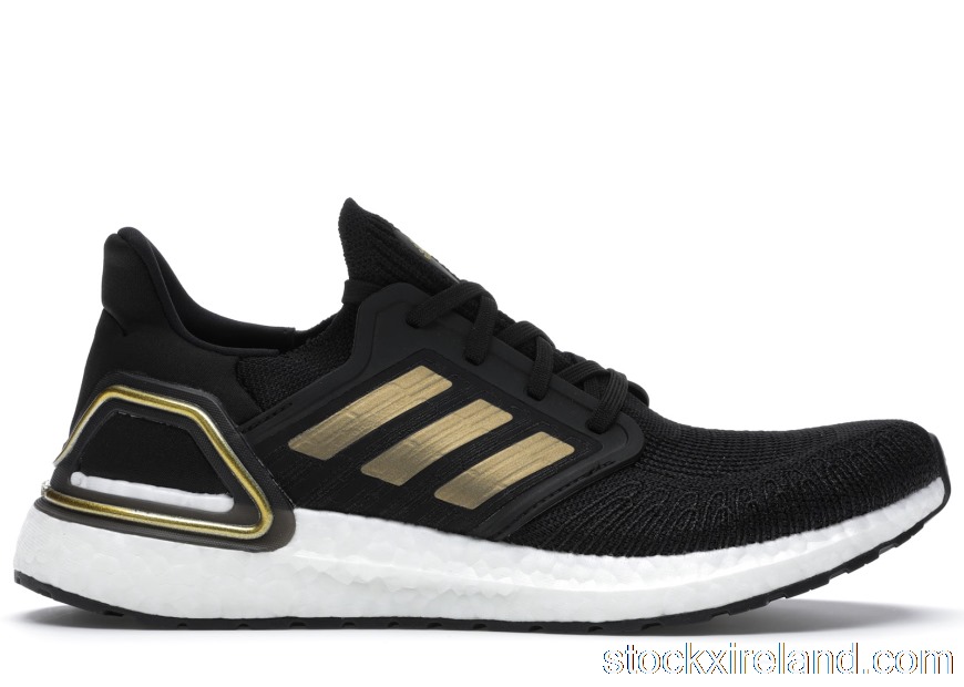 IE adidas Ultra Boost 20 Black Gold White EE4393